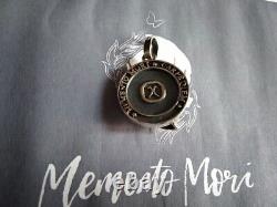 Skull Carpe Diem Memento Mori pendant made sterling silver 925-artisan product