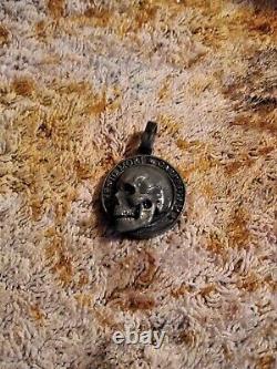 Skull Carpe Diem Memento Mori pendant made sterling silver 925-artisan product