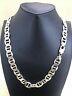 Solid 925 Sterling Silver 10MM Mariner Chain Necklace Made in Italy