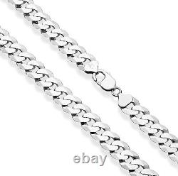Solid 925 Sterling Silver 20 12mm Cuban Link Chain Necklace, Made in Italy