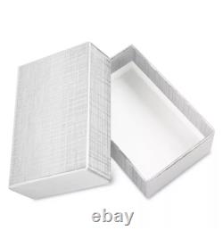 Solid 925 Sterling Silver 8 Tennis Bracelet with 8mm Cubic Zirconia Made in Italy