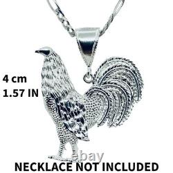 Solid 925 Sterling Silver Chicken Gallo Rooster Pendant Made In Taxco Mexico
