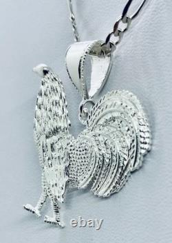 Solid 925 Sterling Silver Chicken Gallo Rooster Pendant Made In Taxco Mexico