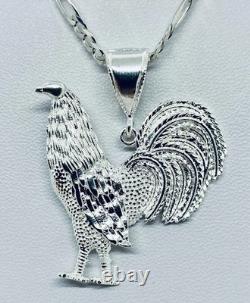 Solid 925 Sterling Silver Chicken Gallo Rooster Pendant Made In Taxco Mexico