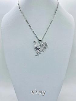 Solid 925 Sterling Silver Chicken Gallo Rooster Pendant Made In Taxco Mexico