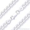 Solid. 925 Sterling Silver Cuban Curb 7mm Link Italy-Made Men's Chain Necklace