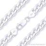 Solid 925 Sterling Silver Cuban Curb 8mm Link Italy-Made Men's Chain Necklace