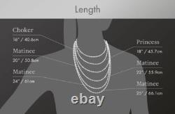 Solid 925 Sterling Silver Italian 3mm Popcorn Chain Necklace Made in Italy