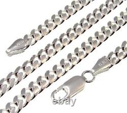 Solid 925 Sterling Silver Men's Italian MIAMI CUBAN Hip Hop Chain Made in Italy