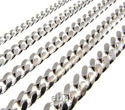 Solid 925 Sterling Silver Men's Italian MIAMI CUBAN Hip Hop Chain Made in Italy