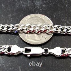 Solid 925 Sterling Silver Men's Rombo Double Curb Link Chain Made in Italy
