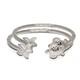 Solid. 925 Sterling Silver Ocean Bangles (Pair) (Made in USA)