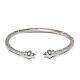 Solid. 925 Sterling Silver Round Bulb Bangle (Made in USA)