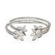 Solid. 925 Sterling Silver Starfish Bangles (Pair) (Made in USA)