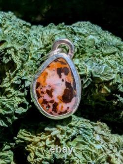 Solid Australian Boulder Opal Artisan Made Sterling Silver Pendant. A30a