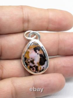 Solid Australian Boulder Opal Artisan Made Sterling Silver Pendant. A30a