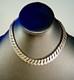 Solid Sterling Silver Adjustable 14-15.7 Choker Link Necklace, Made in Germany