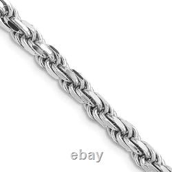 Solid Sterling Silver Italian Rope Chain Mens 925 Necklace 2.5mm Made In Italy