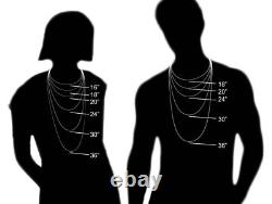 Solid Sterling Silver Italian Rope Chain Mens 925 Necklace 2.5mm Made In Italy