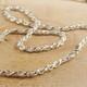 Solid Sterling Silver Italian Rope Chain Mens 925 Necklace 3.2mm Made In Italy