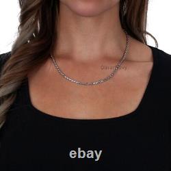 Solid Sterling Silver Italian Rope Chain Mens 925 Necklace 3.2mm Made In Italy