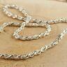 Solid Sterling Silver Italian Rope Chain Mens 925 Necklace 4mm Made In Italy
