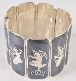 Solid Sterling Silver Siamese Bracelet 925 Made in Siam