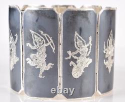 Solid Sterling Silver Siamese Bracelet 925 Made in Siam