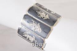 Solid Sterling Silver Siamese Bracelet 925 Made in Siam