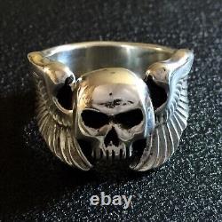Solid Sterling Silver Size 12.5. Made in the U. S. A by Silver Skull T
