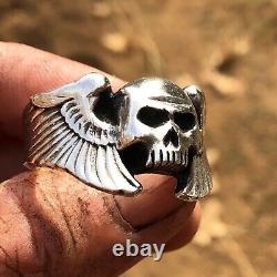 Solid Sterling Silver Size 12.5. Made in the U. S. A by Silver Skull T