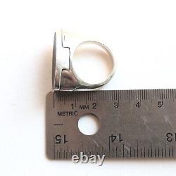 Solid Sterling Silver Slate Stone Locket Poison Ring Artisan Custom Made