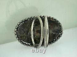 Southwest Picture Scenic Agate Sterling Silver Navajo Hand Made Ringvintage