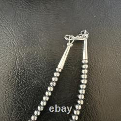 Southwestern 3mm Sterling Silver Pearls 24 Lobster Eye Cone Necklace 90324