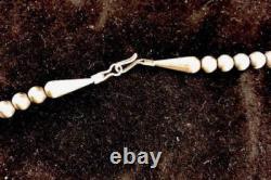 Southwestern Silver Pearls 3mm Sterling Silver Bead Necklace 14 30