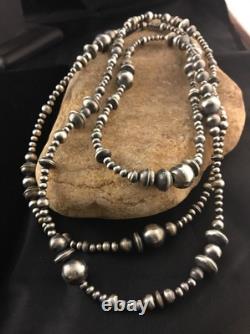 Southwestern Sterling Silver Pearls Mixed Beads 48 Necklace 92348
