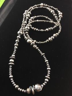 Southwestern Sterling Silver Pearls Mixed Beads 48 Necklace 92348