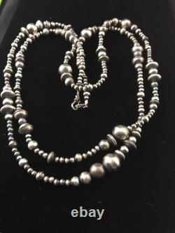 Southwestern Sterling Silver Pearls Mixed Beads 48 Necklace 92348