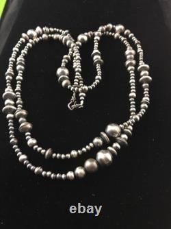 Southwestern Sterling Silver Pearls Mixed Beads 48 Necklace 92348