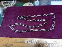 Spectacular Large Vintage Old Pawn Hand made Navajo Sterling Silver Chain 28