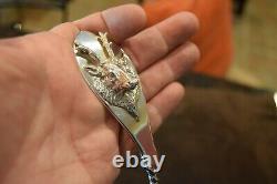 Starr & Marcus Sterling Silver Stag head soup ladle, made by Gorham, late 1800s