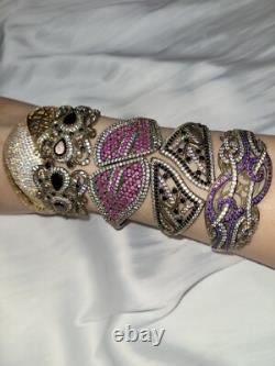 Statement Bold Custom Made Gemstone. 925 Sterling Silver Bracelets