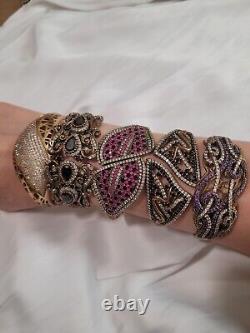 Statement Bold Custom Made Gemstone. 925 Sterling Silver Bracelets
