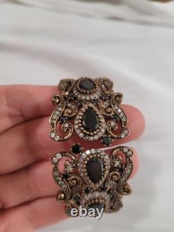 Statement Bold Custom Made Gemstone. 925 Sterling Silver Bracelets