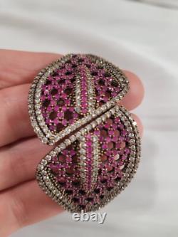 Statement Bold Custom Made Gemstone. 925 Sterling Silver Bracelets