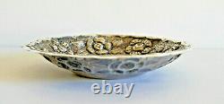 Sterling SIlver Dish Bowl Heavy Embossed Flower Design Made In Mexico 144g