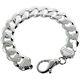 Sterling Silver 14 mm Heavy Cuban Curb Link Chain Bracelet, Made in Italy