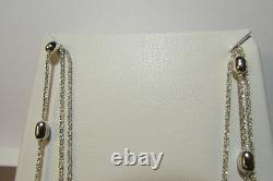 Sterling Silver 17.5 3 Strand Necklace Made in Italy Fast Ship