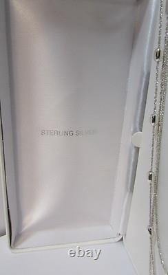 Sterling Silver 17.5 3 Strand Necklace Made in Italy Fast Ship