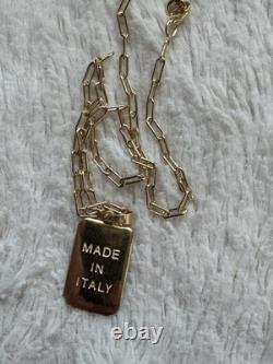 Sterling Silver 18k Gold Plated Necklace &made In Italy Tag